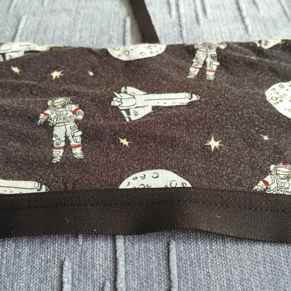 MeUndies t-back Astronaut/Space Bralette. Medium. Black and White - Picture 5 of 5